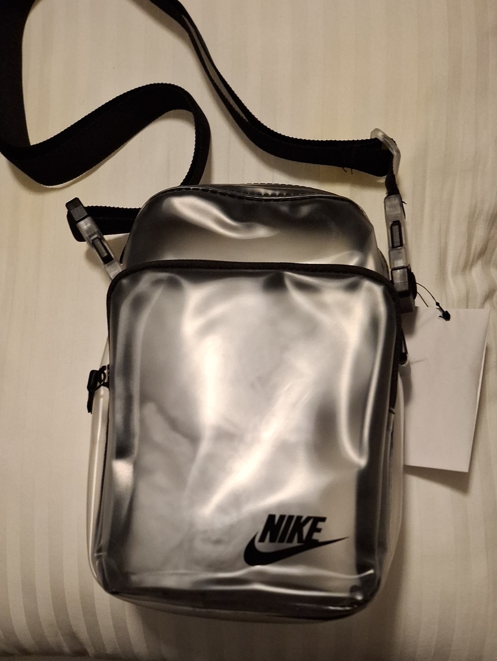 Nike Crystal Heritage Crossbody Belt Bag with Black Strap
